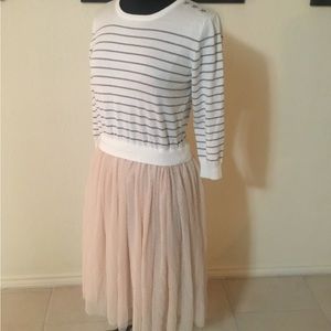 Modcloth sweater with attached skirt size L.